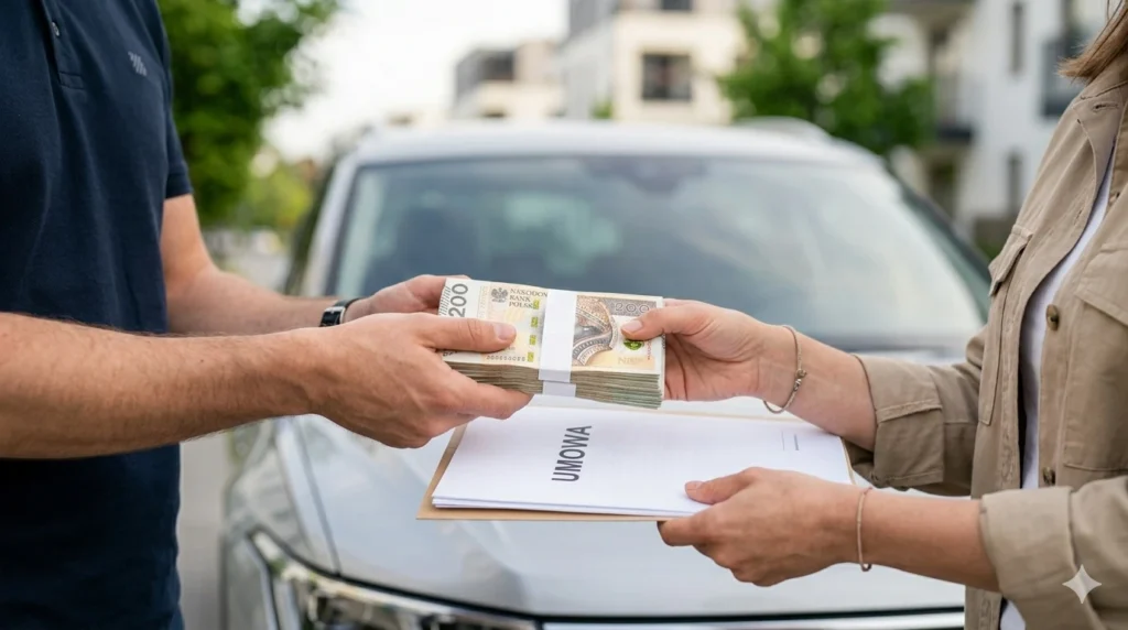 Wycena kombi i minivanów za pomocą miernika lakieru w Skup Aut Warszawa Białołęka.