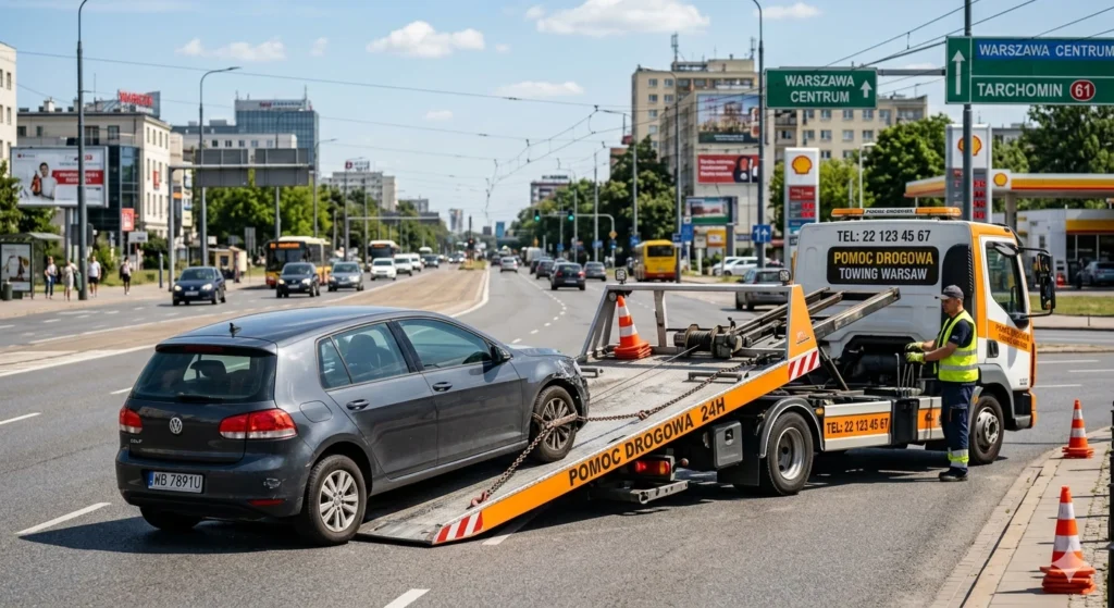 Odbiór auta na lawecie z ulicy Modlińskiej przez Skup Aut Warszawa Białołęka.