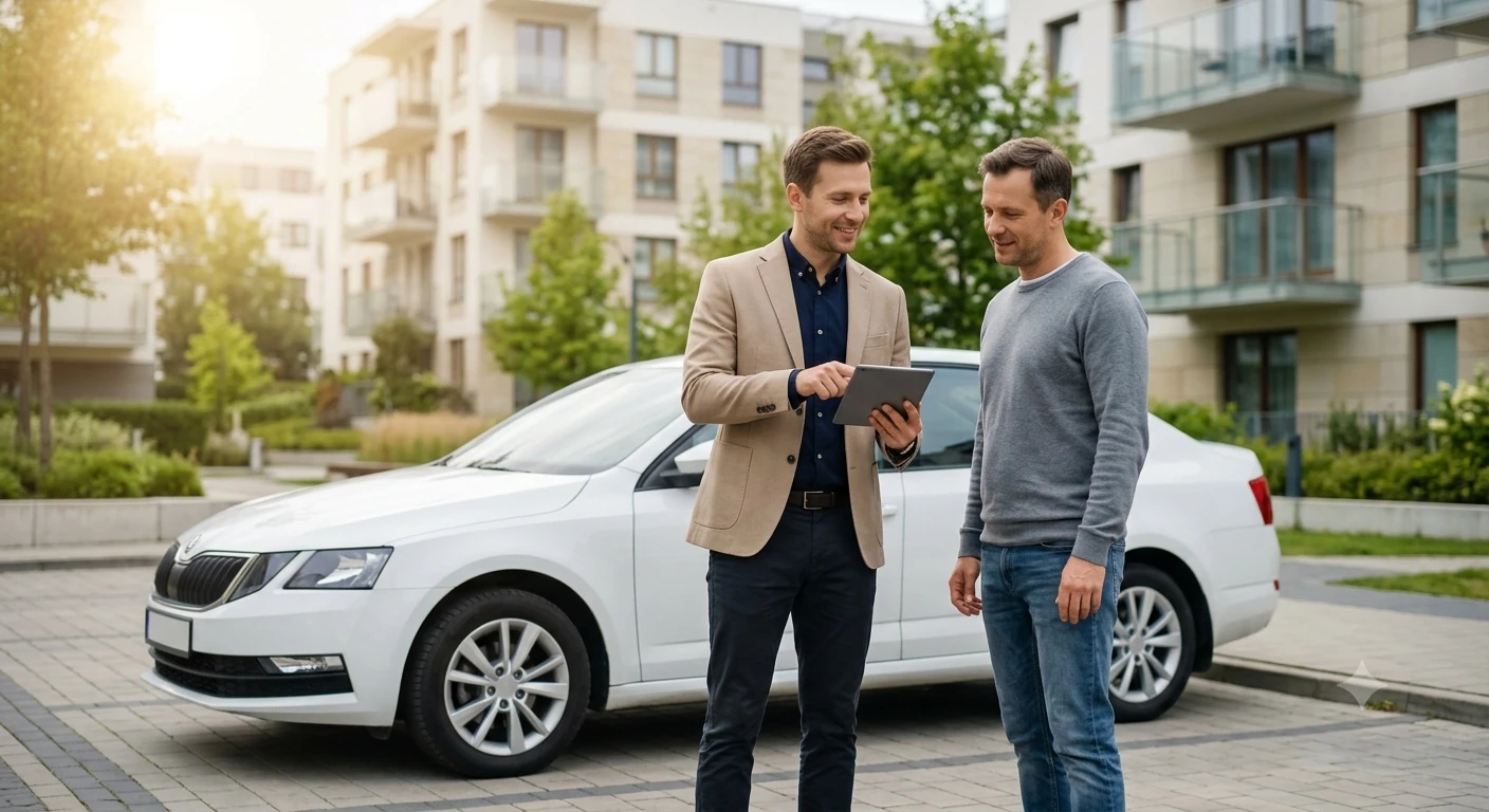 rzeczoznawca-skup-aut-nowodwory-warszawa-bialoleka.jpg Rzeczoznawca wycenia auto z klientem na osiedlu Nowodwory. Skup aut Warszawa Białołęka gwarantuje szybką sprzedaż.